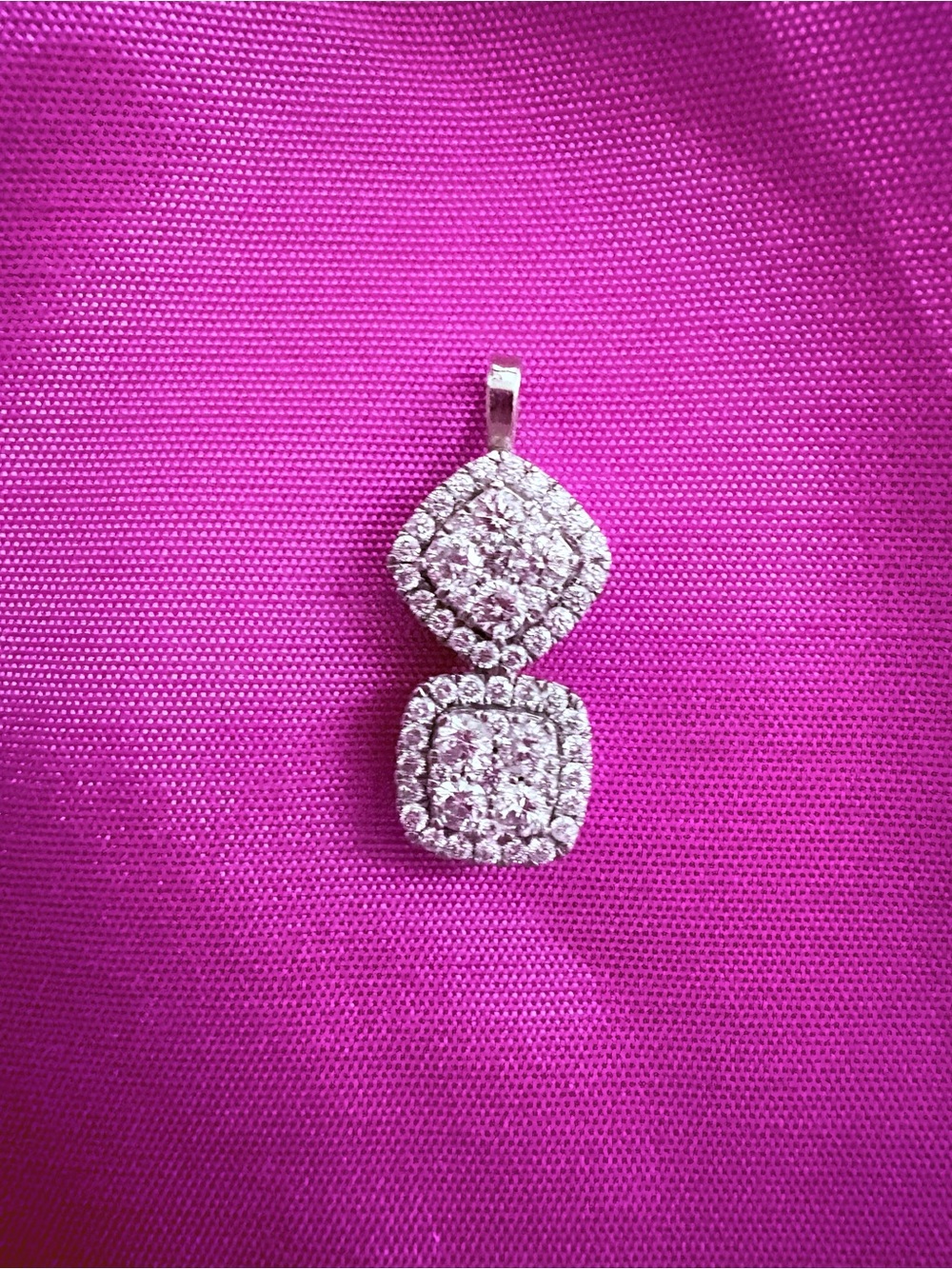 14 kt White gold 1/2 CT Affinity Diamond Pendant/Earrings